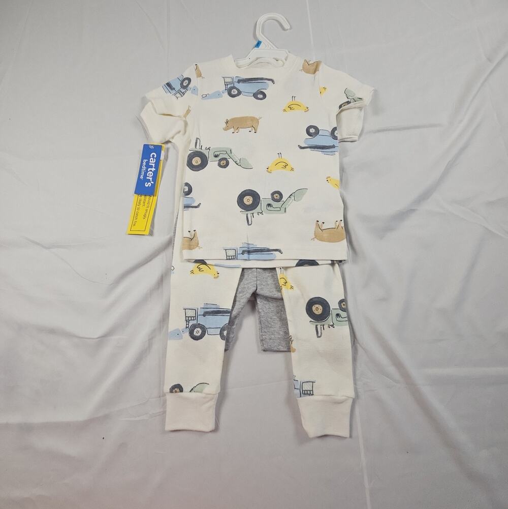 Baby 24M Farm Animal Pajamas 4 Piece 100% Cotton Long Sleeve NWT by Carter's